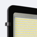 Tête de lampadaire solaire LED rectangulaire noire avec matrice de diodes jaunes