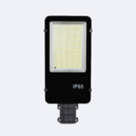 Lampadaire LED noir rectangulaire matrice de LED fixation pour poteau indice IP65