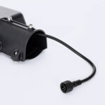 Connecteur étanche avec câble pour lampadaire solaire noir, boîtier de fixation partiel