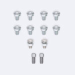 Visserie de fixation en acier inoxydable, vis et boulons argentés de différentes tailles