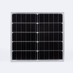 Panneau solaire photovoltaïque carré avec cadre aluminium et cellules noires