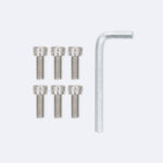 Vis six pans creux en inox 6 pièces et clé hexagonale en L