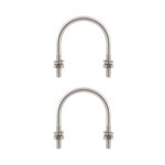 Boulon en U en acier inoxydable avec écrous, lot de deux