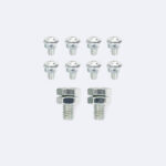 Vis et écrous métalliques argentés, têtes rondes à embase, ensemble de fixation pour luminaire extérieur