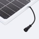 Panneau solaire avec câble et connecteur étanche, cadre aluminium blanc