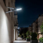 Applique murale LED solaire blanche linéaire pour éclairage de trottoir urbain