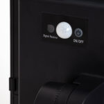 Lampadaire solaire noir panneau de commande avec détecteur de mouvement PIR, récepteur et bouton ON/OFF