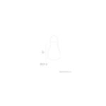 Lampe forme goutte, dessin technique montrant hauteur 87 et diamètre 27,5