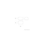 Lampe à poser ovale, schéma technique montrant profils et dimensions 40 cm