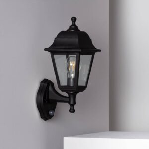 Lampe Murale Extérieure avec Détecteur de Présence PIR Mini Villa Noir
