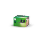 applique murale extérieure noire avec bras horizontal et diffuseur rond