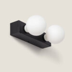 Lampe Murale Salle de Bain Métal 2 Spots Aizkra