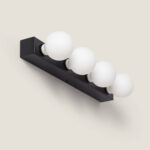 Lampe Murale Salle de Bain Métal 4 Spots Aizkra