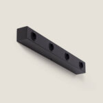 Applique murale en métal noir à quatre spots encastrés, forme rectangulaire