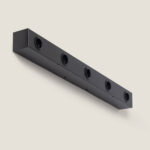 Applique murale 5 spots métal noir mat, barre linéaire rectangulaire