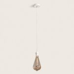 Lampe Suspendue Extérieure avec Câble PVC Blanc