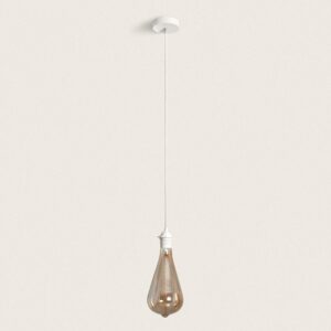 Lampe Suspendue Extérieure avec Câble PVC Blanc