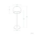 Lampe à Poser LED 3W Portable pour Extérieure avec Baterie USB Rechargable Adair Noir