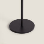 Lampe à poser base ronde noire avec tige verticale