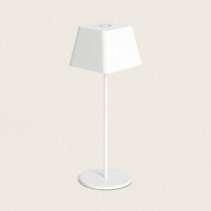 Lampe à Poser LED Extérieure portative Aluminium avec Batterie Rechargeable Willy Blanc