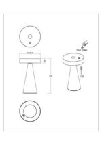 Lampe à Poser LED Portable Extérieure Catinca Brun