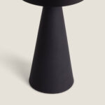 Lampe à poser noir, socle conique mat, design minimaliste