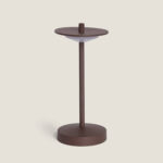 Lampe à Poser LED Portable Extérieure Métal avec Batterie Rechargeable Estepona Brun