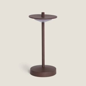 Lampe à Poser LED Portable Extérieure Métal avec Batterie Rechargeable Estepona Brun