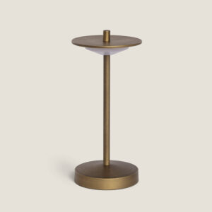 Lampe à Poser LED Portable Extérieure Métal avec Batterie Rechargeable Estepona Laiton