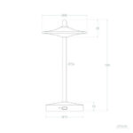 Lampe à Poser LED Portable Extérieure Métal avec Batterie Rechargeable Estepona Noir