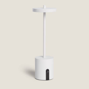 Lampe à Poser LED Portable Extérieure Métal avec Batterie Rechargeable Jawania Blanc