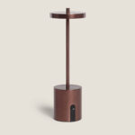 Lampe à Poser LED Portable Extérieure Métal avec Batterie Rechargeable Jawania Bronze