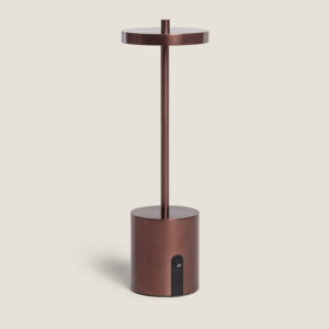 Lampe à Poser LED Portable Extérieure Métal avec Batterie Rechargeable Jawania Bronze