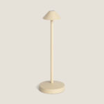 Lampe à Poser LED Portable Extérieure Métal avec Batterie Rechargeable Magatzi Beige