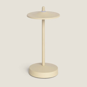 Lampe à Poser LED Portable Extérieure Métal avec Batterie Rechargeable Milevani Beige