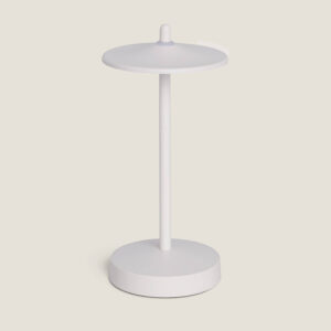 Lampe à Poser LED Portable Extérieure Métal avec Batterie Rechargeable Milevani Blanc