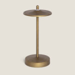 Lampe à Poser LED Portable Extérieure Métal avec Batterie Rechargeable Milevani Laiton