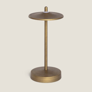 Lampe à Poser LED Portable Extérieure Métal avec Batterie Rechargeable Milevani Laiton