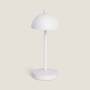 Lampe à Poser LED Portable Extérieure Métal avec Batterie Rechargeable Pirinoa Blanc