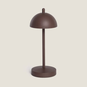 Lampe à Poser LED Portable Extérieure Métal avec Batterie Rechargeable Pirinoa Brun