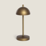Lampe à Poser LED Portable Extérieure Métal avec Batterie Rechargeable Pirinoa Laiton