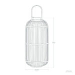 Lampe à poser rotin cylindrique avec anse de transport