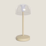 Lampe à Poser LED Portable pour Extérieur Métal avec Batterie Rechargeable Lendora Beige