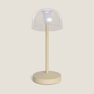 Lampe à Poser LED Portable pour Extérieur Métal avec Batterie Rechargeable Lendora Beige