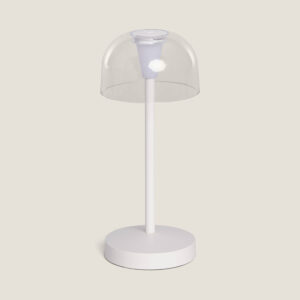 Lampe à Poser LED Portable pour Extérieur Métal avec Batterie Rechargeable Lendora Blanc