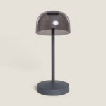 Lampe à Poser LED Portable pour Extérieur Métal avec Batterie Rechargeable Lendora Smoke Gris