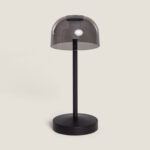 Lampe à Poser LED Portable pour Extérieur Métal avec Batterie Rechargeable Lendora Smoke Noir