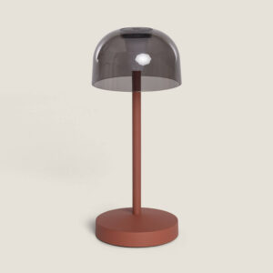 Lampe à Poser LED Portable pour Extérieur Métal avec Batterie Rechargeable Lendora Smoke Terre cuite
