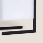 Lampe à poser LED rectangulaire diffuseur blanc mat cadre métallique noir