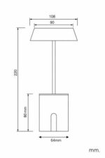 Lampe à Poser LED sans fil pour Extérieur Ula Noir